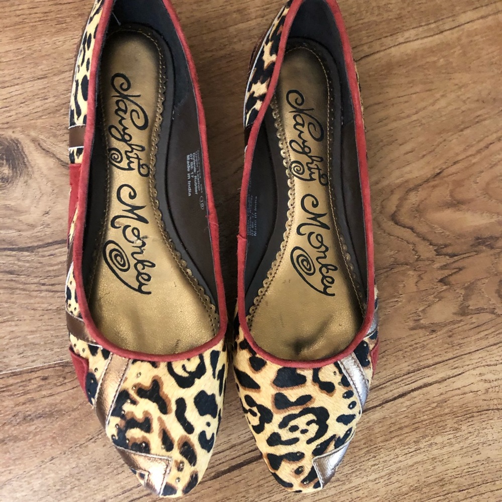 Naughty Monkey leopard flats